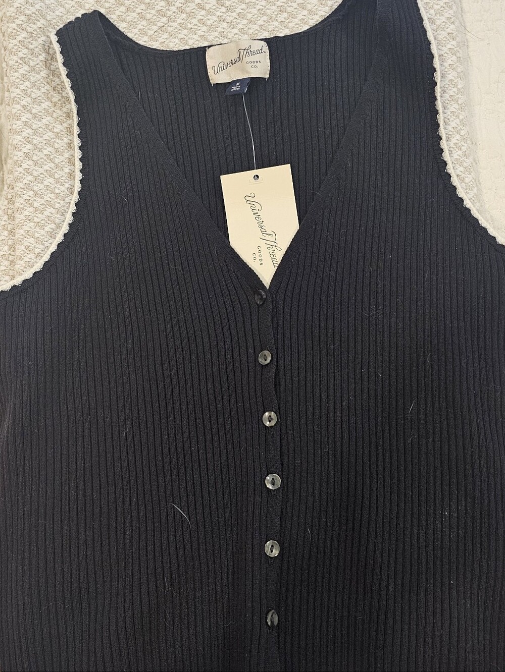 Universal Thread Goods Co. Ribbed Button-Front Medium